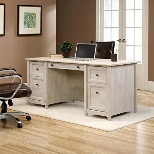 Sauder Edge Water Office Desk | Executive Desk - Chalked Chestnut Sauder