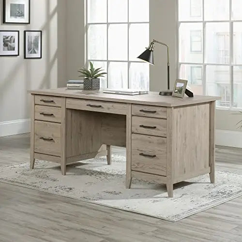 Sauder Summit Station Executive Desk, 66" W - Laurel Oak Sauder