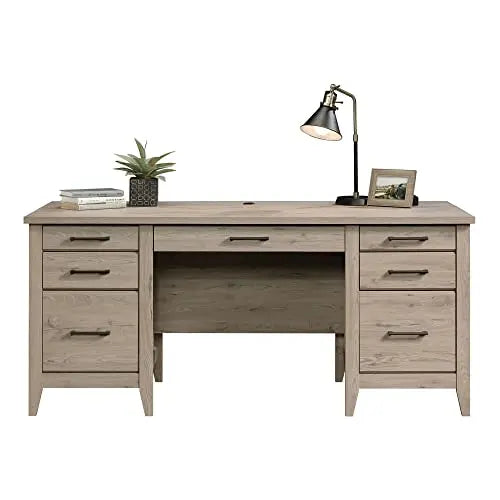 Sauder Summit Station Executive Desk, 66" W - Laurel Oak Sauder