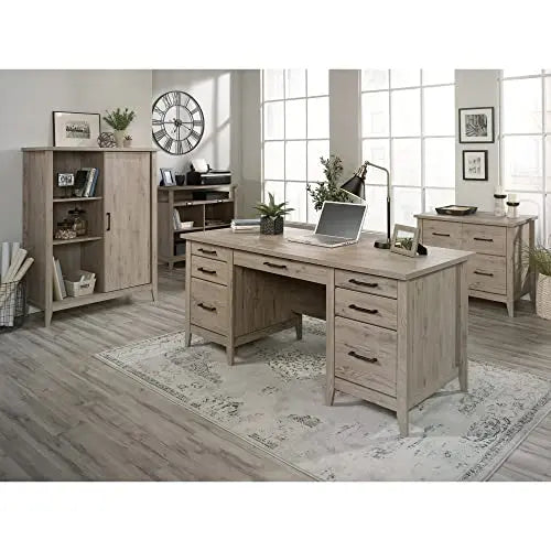 Sauder Summit Station Executive Desk, 66" W - Laurel Oak Sauder