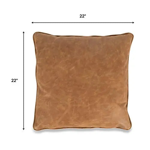 Poly and Bark Dobla Italian Leather Throw Pillow Set 