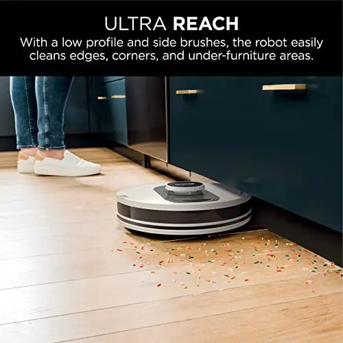 Shark Robot Vacuum with XL Self-Empty Base, AV2511AE - Silver & Black Shark