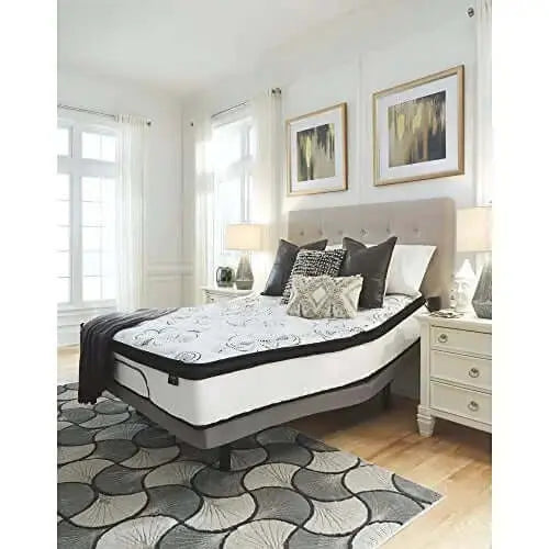 Signature Design by Ashley Chime Plush Hybrid Foam Mattress, 12" - CertiPUR-US Certified Foam Signature Design by Ashley
