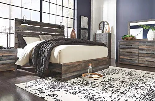 Signature Design by Ashley Drystan Headboard, Rustic Panel - Brown Signature Design by Ashley