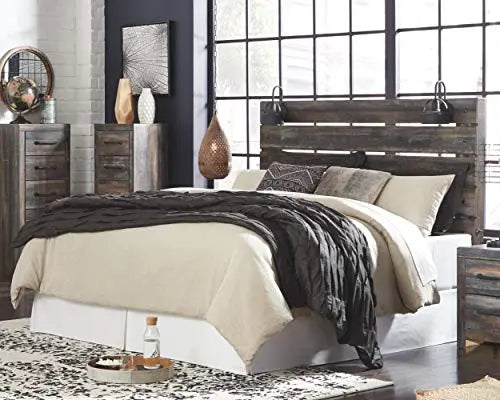 Signature Design by Ashley Drystan Headboard, Rustic Panel - Brown Signature Design by Ashley