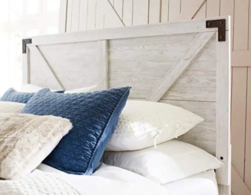 Signature Design by Ashley Shawburn Modern Farmhouse Headboard, Queen, Whitewash Signature Design by Ashley