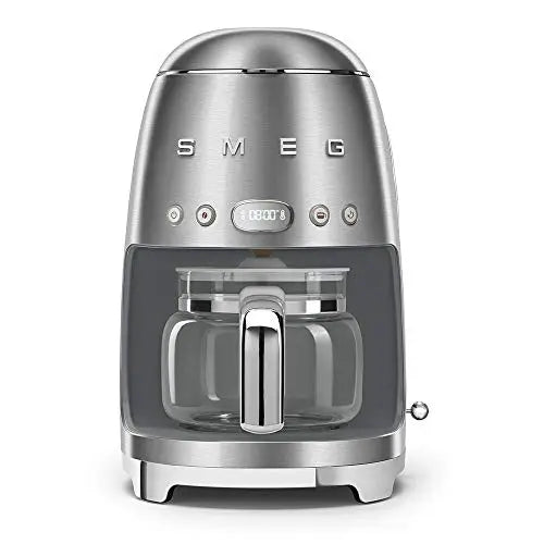 Smeg Retro Coffee Maker Machine, 10 Cup Programmable  - Stainless Steel Smeg