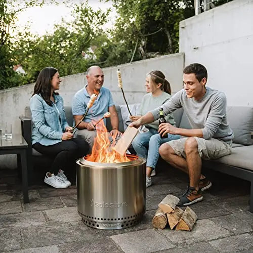 Solo Stove Fire Pit | Stainless Steel Bonfire with Stand - 19.5" x 14" Solo Stove