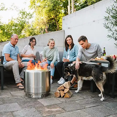 Solo Stove Fire Pit | Stainless Steel Bonfire with Stand - 19.5" x 14" Solo Stove