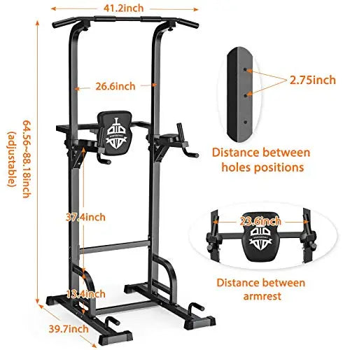 Sportsroyals Power Tower Dip Station Pull Up Bar for Home Gym | Strength Training Workout Equipment Sportsroyals