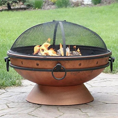 Sunnydaze Large Copper Finish Outdoor Fire Pit Bowl - 30 Inch Sunnydaze