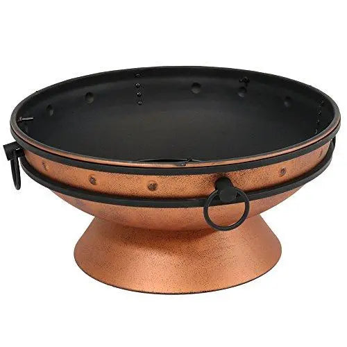 Sunnydaze Large Copper Finish Outdoor Fire Pit Bowl - 30 Inch Sunnydaze