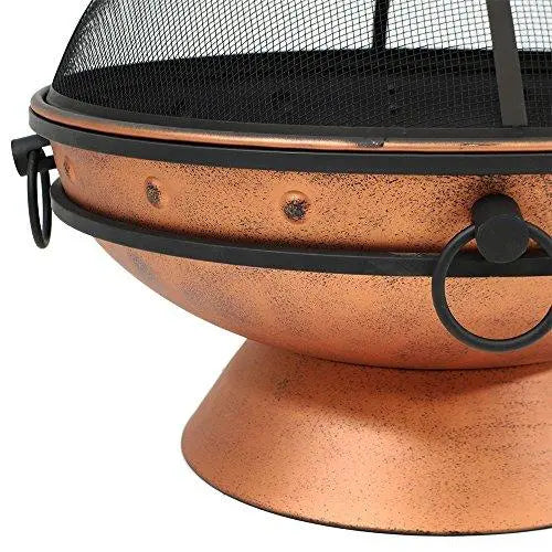 Sunnydaze Large Copper Finish Outdoor Fire Pit Bowl - 30 Inch Sunnydaze