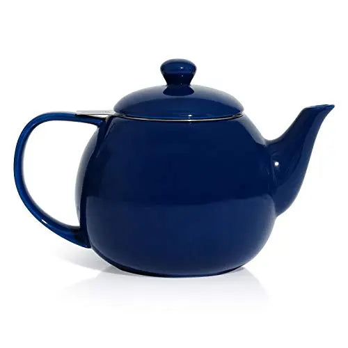 Sweese Teapot | Porcelain Tea Pot with Infuser, 27 OZ - Navy Sweese