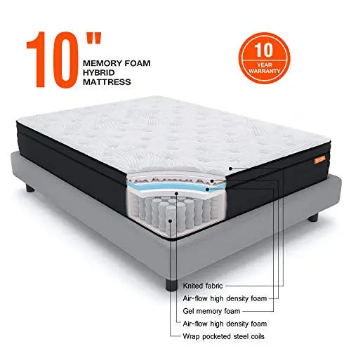 Sweetnight Twilight 10" Memory Foam Mattress in a Box Sweetnight