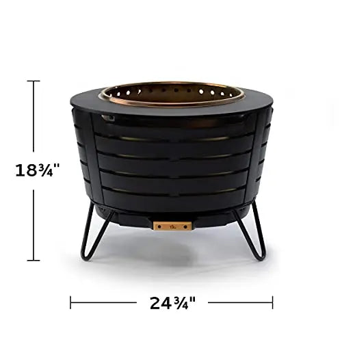 TIKI Stainless Steel Low Smoke Fire Pit - 25 Inch TIKI