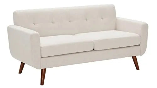 Tbfit Loveseat Sofa, 65" W, Modern Button Tufted Upholstered Sofa - Beige 