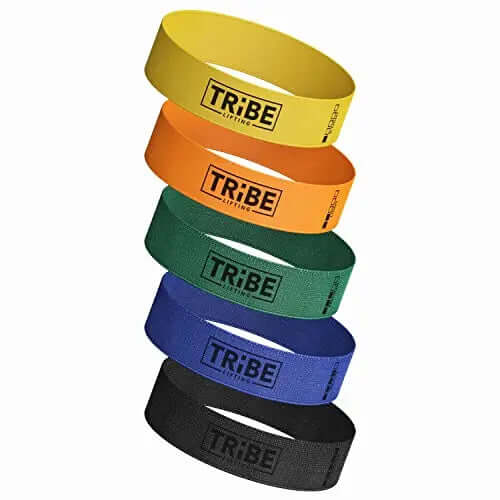 Tribe Lifting Fabric Resistance Bands Women and Men | Booty Thigh Workout Glute Bands - 5 Levels Tribe Lifting