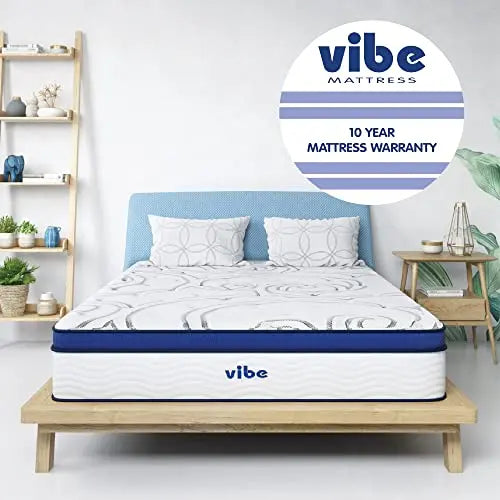 Vibe Quilted Gel Memory Foam Mattress, 12" - Innerspring Hybrid Pillow Top Vibe