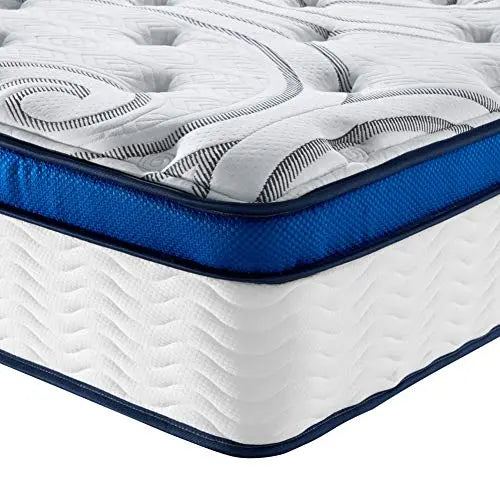 Vibe Quilted Gel Memory Foam Mattress, 12" - Innerspring Hybrid Pillow Top Vibe