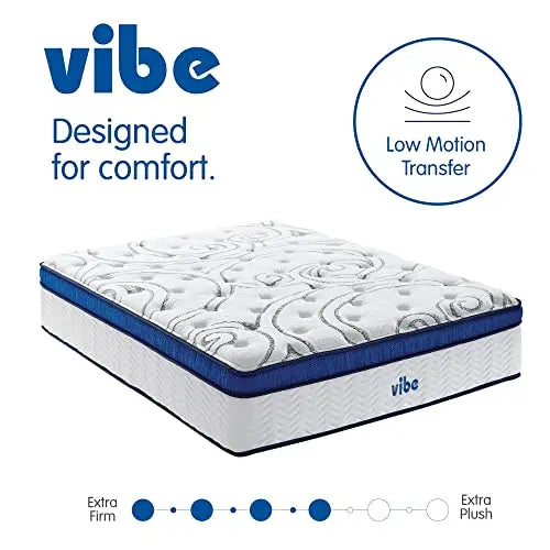 Vibe Quilted Gel Memory Foam Mattress, 12" - Innerspring Hybrid Pillow Top Vibe