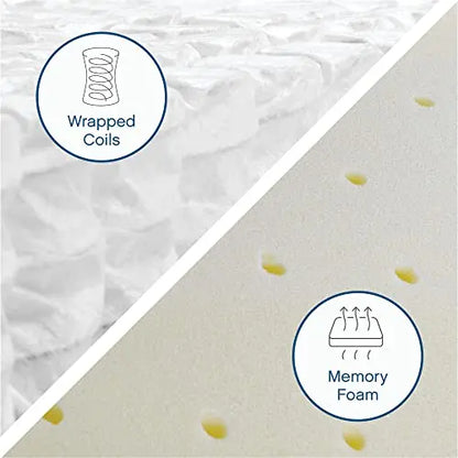 Vibe Quilted Gel Memory Foam Mattress, 12" - Innerspring Hybrid Pillow Top Vibe