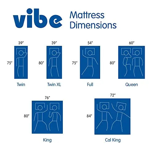 Vibe Quilted Gel Memory Foam Mattress, 12" - Innerspring Hybrid Pillow Top Vibe