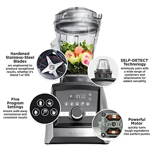 Vitamix Ascent Blender Smart Series A3500, Professional-Grade, 48 oz. Container - Brushed Stainless Finish Vitamix