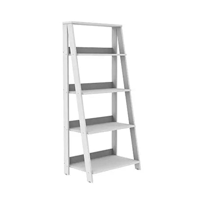 Walker Edison Sophia Ladder Bookcase, 4 Shelves, 55" - White Walker Edison