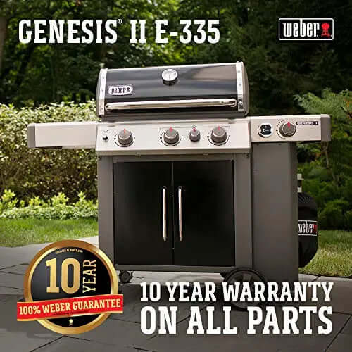 Weber 61016001 Genesis II E-335 3-Burner Liquid Propane Grill - Black Weber