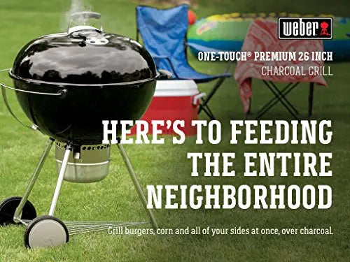 Weber Original Kettle Premium 26 Inch Charcoal Grill - Black Weber