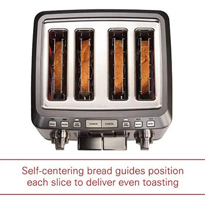 Wolf Gourmet Toaster, 4-Slice Extra-Wide Slot with Shade Selector - Stainless Steel WOLF GOURMET