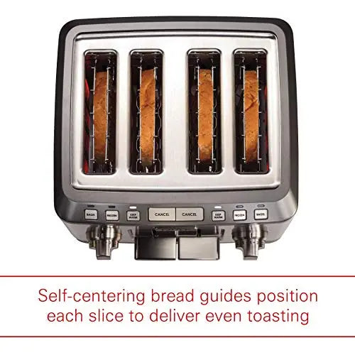 Wolf Gourmet Toaster, 4-Slice Extra-Wide Slot with Shade Selector - Stainless Steel WOLF GOURMET