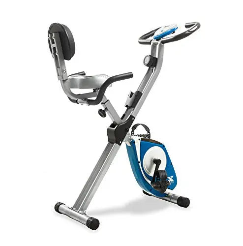 XTERRA Fitness FB350 Folding Exercise Bike - Silver/Blue XTERRA Fitness