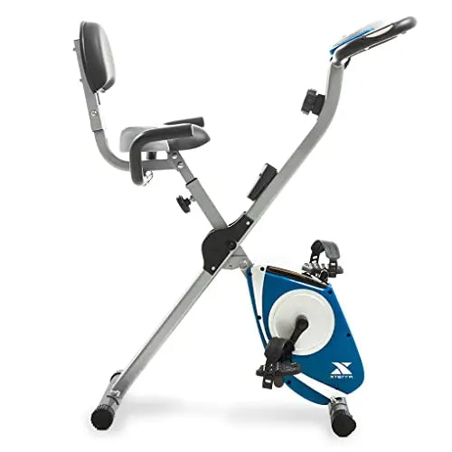 XTERRA Fitness FB350 Folding Exercise Bike - Silver/Blue XTERRA Fitness