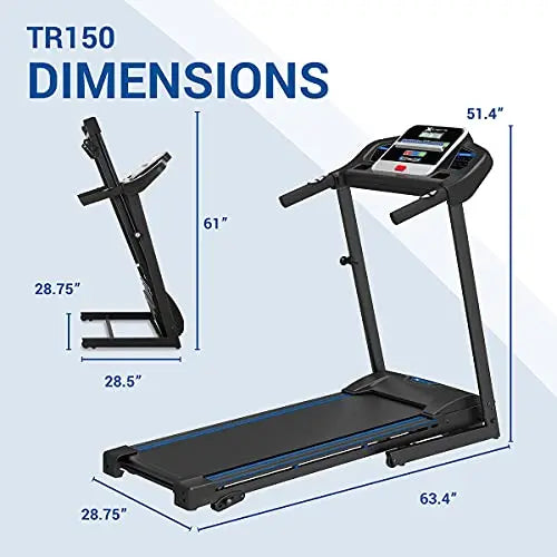 XTERRA Fitness TR150 Folding Treadmill - Black XTERRA Fitness