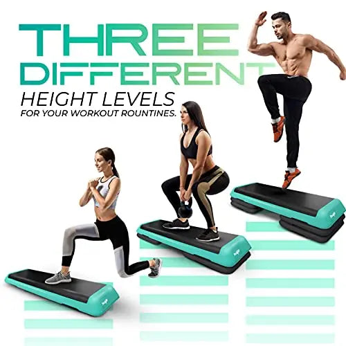 Yes4All Step Platform with 4 Risers Black Green M dern Space