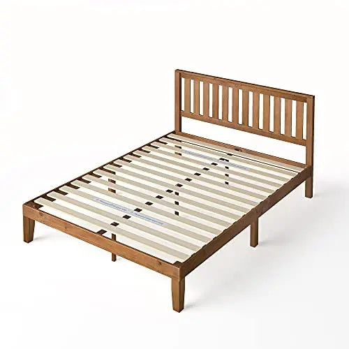 ZINUS Alexia Wood Platform Bed Frame | Solid Wood Foundation with Wood Slat Support - Rustic Pine Zinus