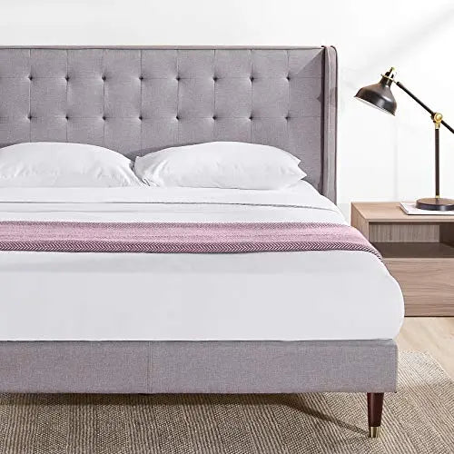 ZINUS Benton Tufted Upholstered Platform Bed Frame - Stone Grey Zinus