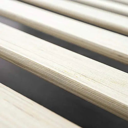 ZINUS Brock Metal and Wood Platform Bed Frame, Solid Acacia Wood - Brown Zinus