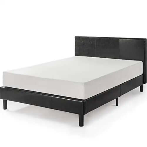 ZINUS Jade Faux Leather Upholstered Bed Frame Black