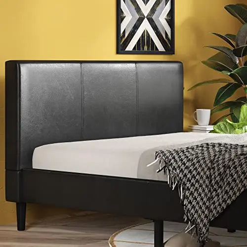 ZINUS Jade Faux Leather Upholstered Platform Bed Frame - Black Zinus