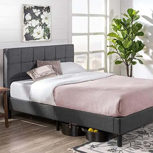 ZINUS Lottie Upholstered Platform Bed Frame - Grey Zinus