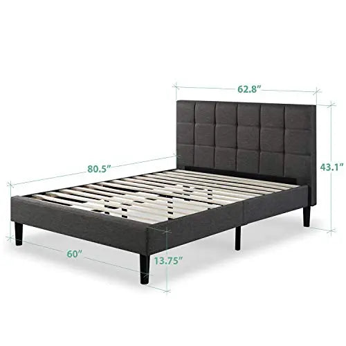 ZINUS Lottie Upholstered Platform Bed Frame - Grey Zinus