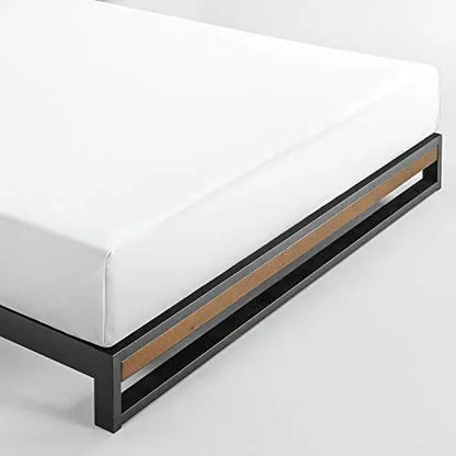 ZINUS Suzanne 37" Metal and Wood Platform Bed Frame - Chestnut Brown Zinus