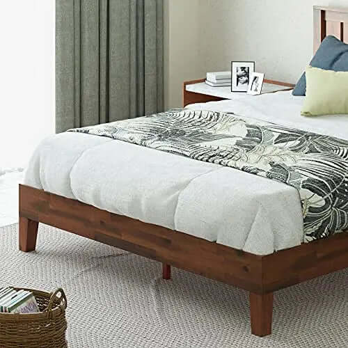ZINUS Vivek Deluxe Wooden Platform Bed Frame - Antique Espresso Zinus