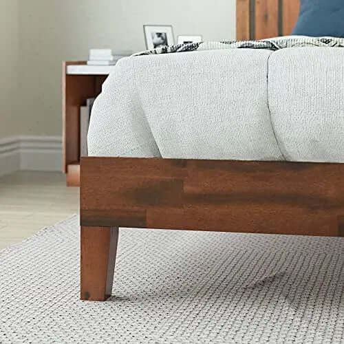 ZINUS Vivek Deluxe Wooden Platform Bed Frame - Antique Espresso Zinus