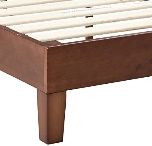 ZINUS Vivek Deluxe Wooden Platform Bed Frame - Antique Espresso Zinus