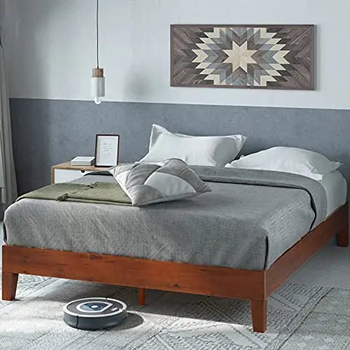 ZINUS Wen Deluxe Wood Platform Bed Frame - Cherry