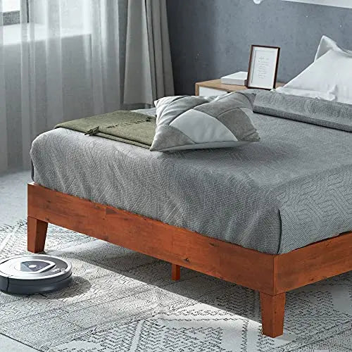 ZINUS Wen Deluxe Wood Platform Bed Frame - Cherry Zinus